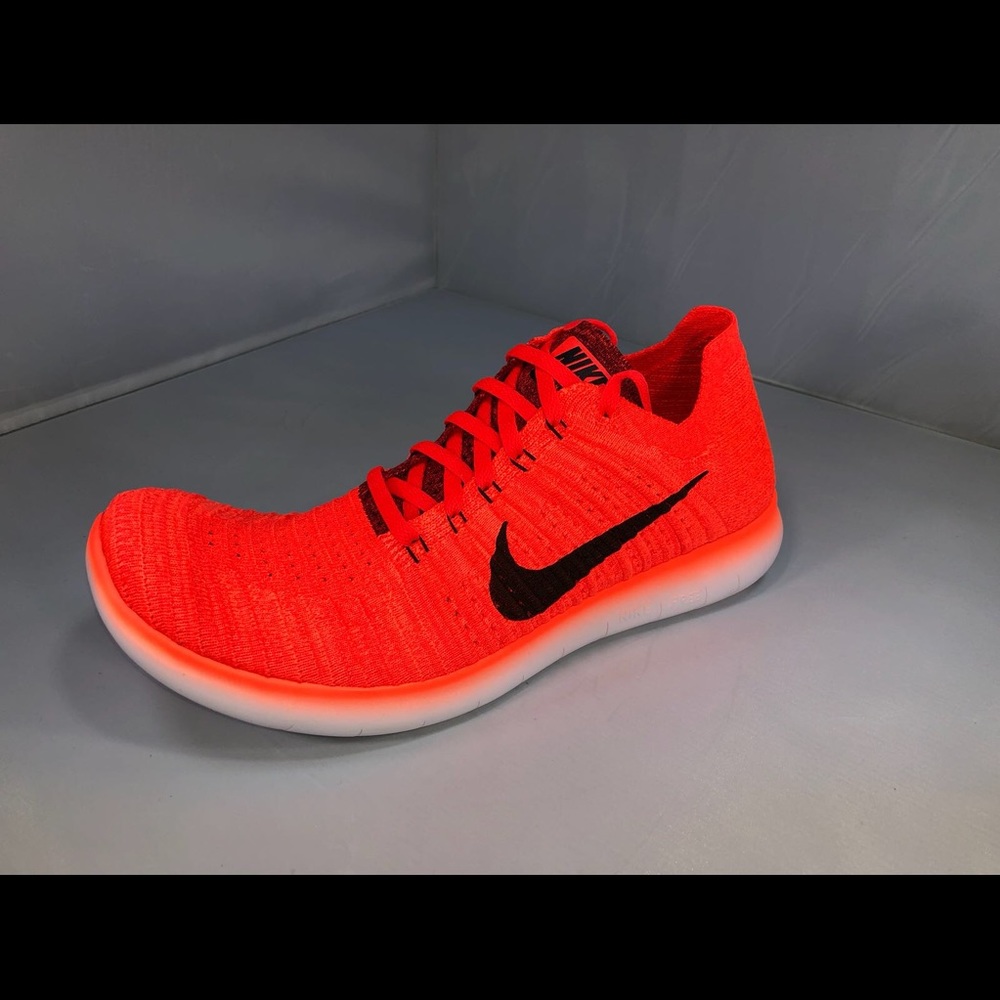 NEW NIKE FREE RN FLYKNIT RUNNING SHOES BRIGHT RED